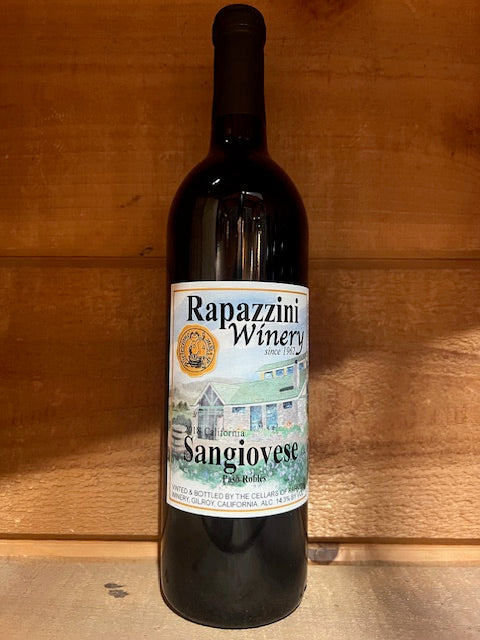 Sangiovese 2018 Paso Robles California Rapazzini.Wine 750 ml 25 oz 14.3%alcohol $32.00 30%OFF $22.40