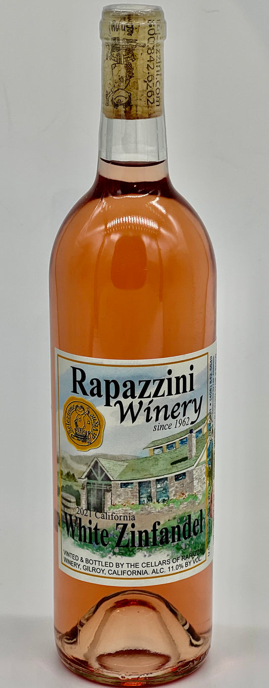 White Zinfandel 2021 California Rapazzini.Wine 750 ml 25 oz 11%alcohol $7.50