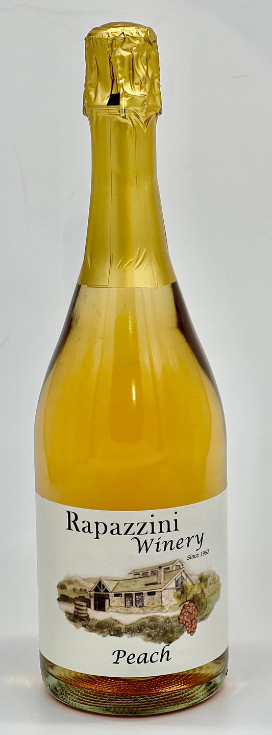 Peach Champagne Rapazzini.Wine 750 ml 25 oz 11.5% alcohol $24